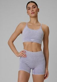 Biustonosz sportowy fioletowy 4F 4FWSS26USBAF203-51A
