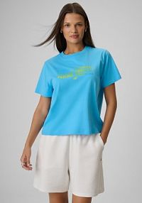 T-shirt niebieski 4F damski 4FWSS26TTSHF2720-33S