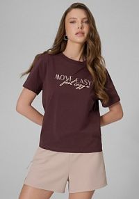 T-shirt brązowy 4F damski 4FWSS26TTSHF2743-80S