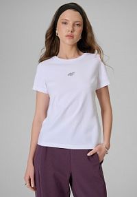 T-shirt biały 4F damski 4FRMM00TTSHF4370-10S