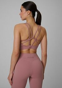 Biustonosz sportowy różowy 4F 4FWSS26USBAF208-56S