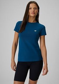 T-shirt turkusowy 4F damski 4FWSS26TTSHF2771-46S
