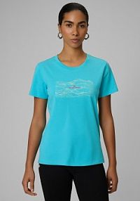 T-shirt turkusowy 4F damski 4FWSS26TTSHF2785-48S