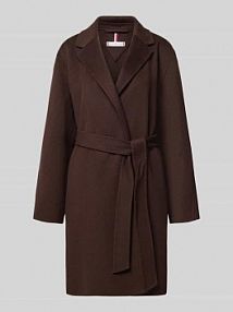 Płaszcz o kroju regular fit z mieszanki wełny Tommy Hilfiger brązowy damski EAN WW0WW46550