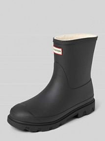 Kozaki z detalem z logo Hunter czarne damskie EAN HFRU0002252