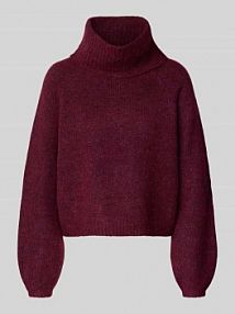 Golf o kroju regular fit z dodatkiem wełny model GILA Only czerwony damski EAN 15358571
