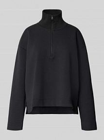 Bluza o kroju relaxed fit z zamkiem błyskawicznym adidas Sportswear czarna damska EAN JM1659