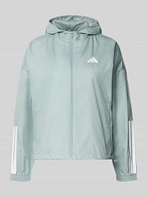 Wiatrówka z kapturem i logo adidas Sportswear turkusowa damska EAN KC7654