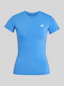 t-shirt o kroju slim fit z detalem z logo adidas Sportswear niebieski damski EAN KD0112