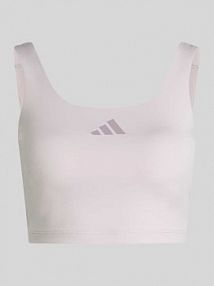 Biustonosz sportowy z nadrukiem z logo i detalem z tyłu adidas Sportswear różowy EAN KD2227