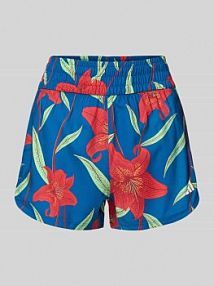 Szorty o kroju regular fit z wzorem na całej powierzchni adidas Sportswear niebieskie damskie EAN KD4625