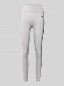 Legginsy sportowe z nadrukiem z logo adidas Sportswear srebrne damskie EAN KE8531