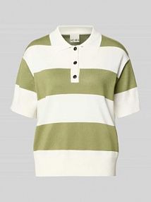 Koszulka polo o kroju regular fit z mieszanki wiskozy model 'LULS' Ichi damska EAN 20125818