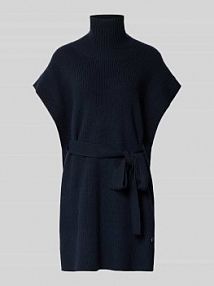 Krój regular fit Ponczo z czystej żywej wełny Model 'FAVANDA' Boss granatowe EAN 50553228/00