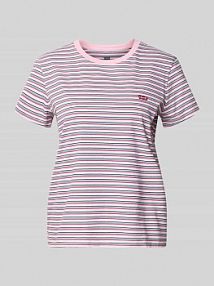 t-shirt o kroju regular fit z czystej bawełny Levis różowy damski EAN A31160044
