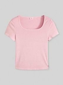 T-shirt o kroju slim fit Levis różowy damski EAN 3PU0011