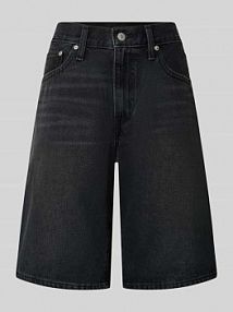 Szorty jeansowe o kroju regular fit z czystej bawełny model 'MIDDY JORT' Levis czarne EAN 5LV0003