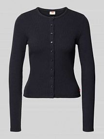 kardigan rozpinany o kroju slim fit z mieszanka bawełny model 'RORY' Levis czarny EAN 3V10001