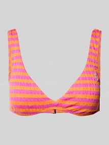 Góra bikini z fakturowanym wzorem Polo Ralph Lauren różowy EAN 21605449