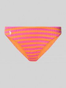 Figi bikini z nadrukiem na całej powierzchni model 'CABLESTRIPE' Polo Ralph Lauren różowe EAN 21605455