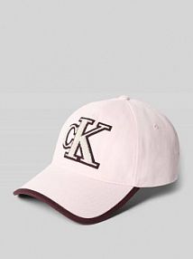 Czapka z daszkiem z czystej bawełny Calvin Klein różowa damska EAN LV04F5065G