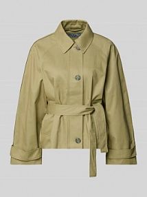 Trencz z wiązanym paskiem i parkami na rękawach zapinanymi na rzep JAKE*S STUDIO WOMAN brązowa EAN 74961700477