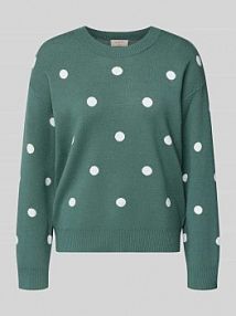 Sweter z dzianiny z Mieszanka wiskozy Model 'Flow' FREE/QUENT zielony damski EAN 207518