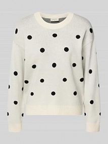 Sweter z dzianiny z Mieszanka wiskozy Model 'Flow' FREE/QUENT beżowy damski EAN 207518