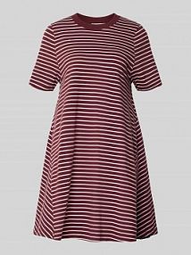 Sukienka dresowa oversized z czystej bawełny Marc O'Polo DENIM czerwona EAN 5000008227
