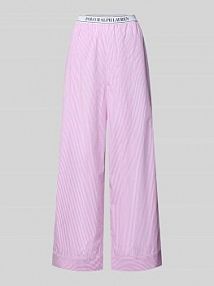 Spodnie od piżamy o kroju regular fit z czystej bawełny Model 'SHIRTING STRIPES' Polo Ralph Lauren różowa damska EAN 4P0137