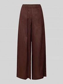 Szerokie lniane spodnie z elastycznym pasem model 'MOSSI' ECOALF brązowe damskie EAN MCWGAPAMOSSI0710S26