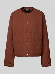 Kurtka z okrągłym dekoltem model 'GABI' ECOALF brązowa damska EAN MCWGAJKGABI00146S26