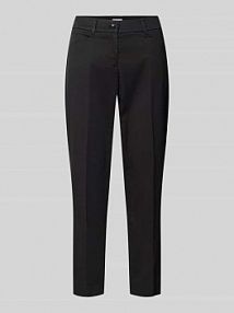 Spodnie materiałowe o kroju straight fit z domieszką lyocellu model 'Mara' BRAX czarne damskie EAN 9-1452 09836020
