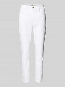 Dżinsy w kroju slim fit z kieszeniami bocznymi model 'SHAKIRA' BRAX białe damskie EAN 71-7928 09933720
