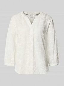 Bluzka w kroju regular fit z kwiatową ozdobą model 'Velia' BRAX biała damska EAN 94-0030 94151000