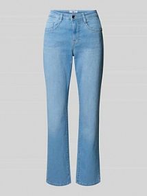 Jeansy o kroju flared fit w 5‑kieszeniowym fasonie model 'Carola' BRAX niebieskie damskie EAN 9-7002 09928720