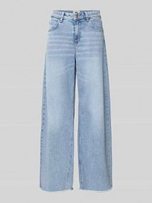 Jeansy o kroju loose fit z mieszanki bawełny Model 'Nevada' MAC niebieskie damskie EAN 291282490