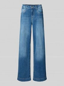 Jeansy z szerokimi nogawkami z 5 kieszeniami MAC niebieskie damskie EAN 391L523390