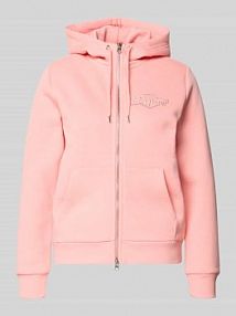 Bluza rozpinana z zamkiem błyskawicznym dwustronnym i wyhaftowanym logo Gant różowa damska EAN 4202588