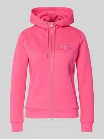 Bluza rozpinana z zamkiem błyskawicznym dwustronnym i naszywką z logo Gant różowa damska EAN 4202588