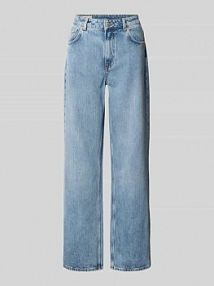 Jeansy z szerokimi nogawkami w 5 kieszeni Gant niebieskie damskie EAN 4100257