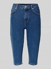 Bermudy o kroju slim fit z wpuszczanymi kieszeniami Gant niebieskie damskie EAN 4100268