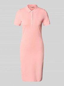 Sukienka polo do kolan z wyhaftowanym logo Gant różowa EAN 4201468