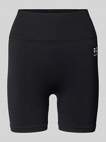 Szorty o kroju slim fit z nadrukiem z logo model 'Restore' P.E Nation czarne damskie EAN 243S296_BLK1