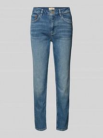 Jeansy o kroju slim fit z wpuszczanymi kieszeniami Model 'Asya Jentra' MOS MOSH niebieskie damskie EAN 176410