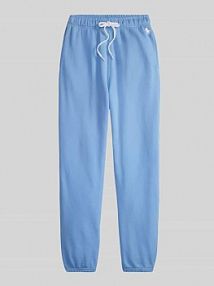 Spodnie dresowe o kroju relaxed fit z czystej bawełny Polo Ralph Lauren niebieskie damskie EAN 211971694