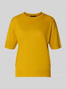 t-shirt z mieszanka lyocellu i bawełny z okrągły dekolt Windsor złoty damski EAN 30031041