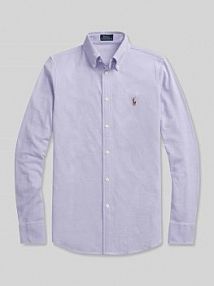Bluzka koszulowa z wyhaftowanym logo Polo Ralph Lauren szara damska EAN 211924258