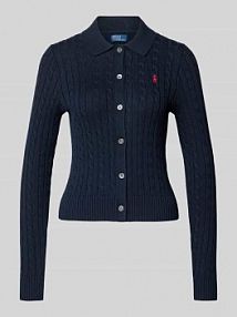 Kardigan z czystej bawełny, krój slim fit Polo Ralph Lauren granatowy EAN 211971881