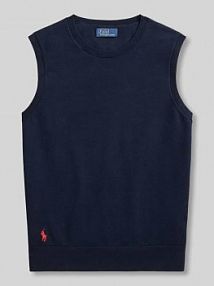 Top dzianinowy z mieszanki bawełny o kroju regular fit Polo Ralph Lauren niebieski damski EAN 211972111